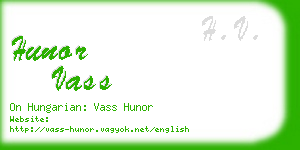 hunor vass business card